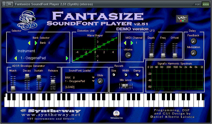 Fantasize Soundfont Player VSTi Screenshot